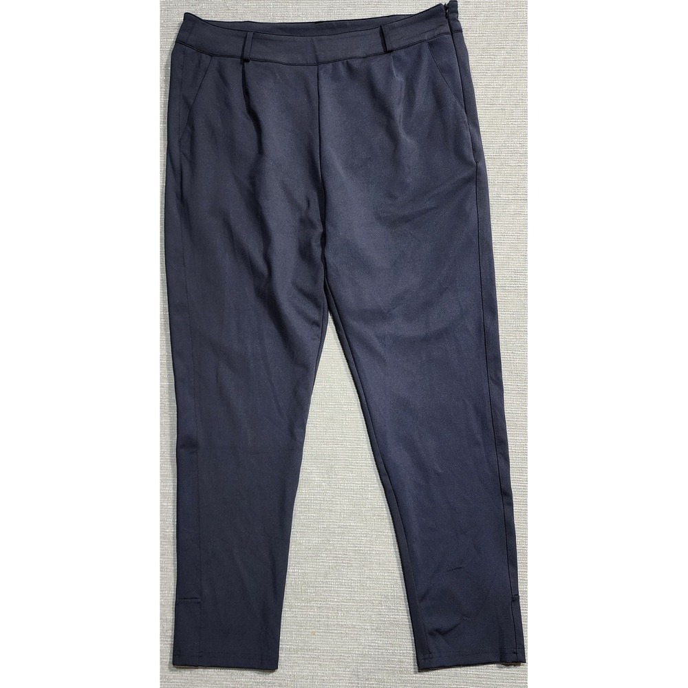 Buffbunny Collection Black High Rise Tapered Dress Pants XXL Stretch Athleisure‎